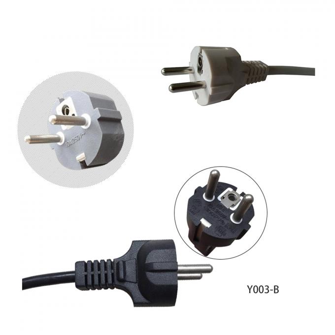 Outdoor Extension Power Cord European Plug Black Pvc Material Vde Standard 0