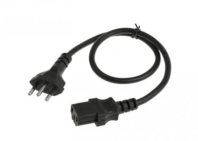 10a 250v Computer Monitor Power Cord , 3 Pin Ac Power Cord Customized 1