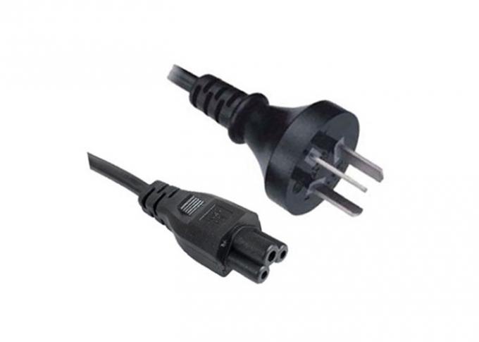 Customized Ac Australian Power Lead , Saa Approved Three Prong Power Cable 0