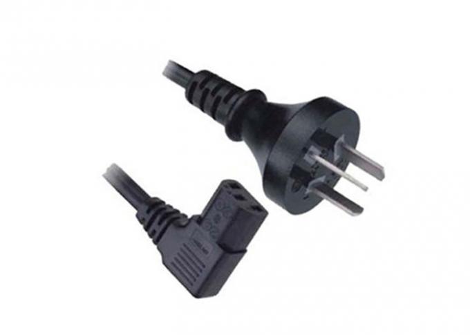 Customized Ac Australian Power Lead , Saa Approved Three Prong Power Cable 2
