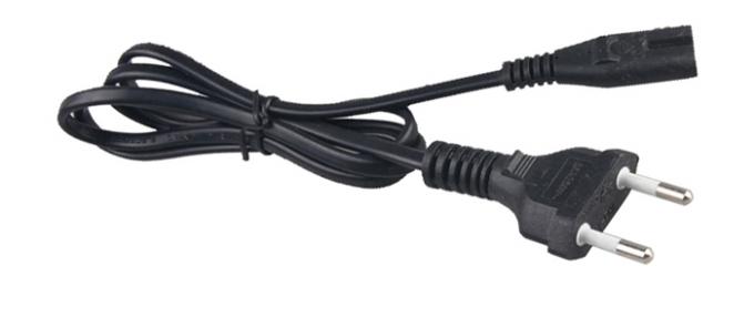 Black Pvc Brazil Power Cable 2pin Plug Retractable Power Cord For Home Appliance 1