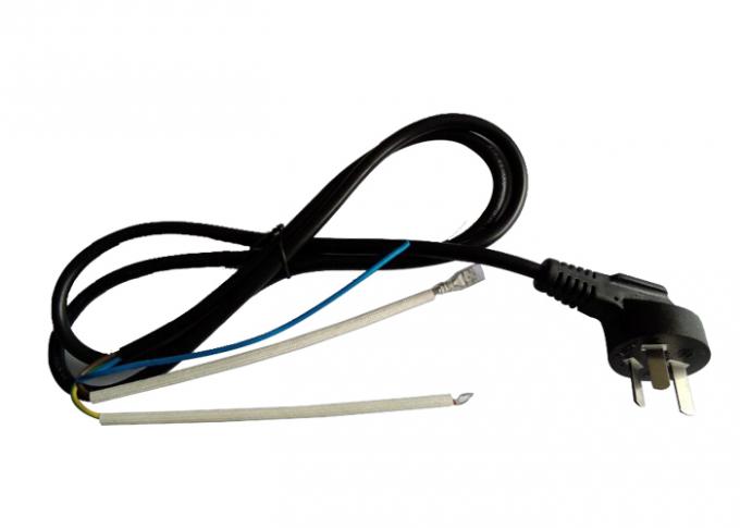 Customized Colour / Length Ccc Power Cord 10a 250v With 3 Prong Plug 1