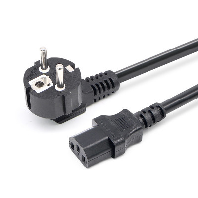 CEE7/7 To IEC320 C13 VDE EU 3PIN 3*0.75MMpower cord european power lead