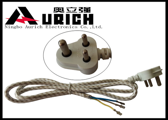 China South Africa India Three Prong Electrical Cord 3 Poles 3 Wires For Washer And Dryer supplier