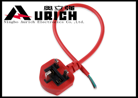 China Waterproof BSI Approved UK Power Cord For Home Appliance Red Color supplier