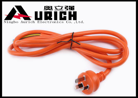 China 10A 250V 3 Pin Plug Saa Australia Power Cord , 3 Conductor Power Cable Customized supplier