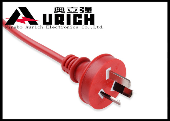 China Home Appliance AC Australia Power Cord , SAA Approved Three Prong Power Cable supplier
