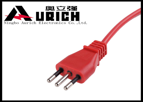 China Three Pin Plug Italy AC Power Cord , Home Appliance Electric Extension Cable supplier