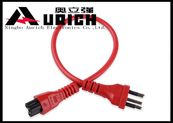 China High Speed Three Prong AC Power Cable For Laptop Brazil Style Inmetro Standard supplier