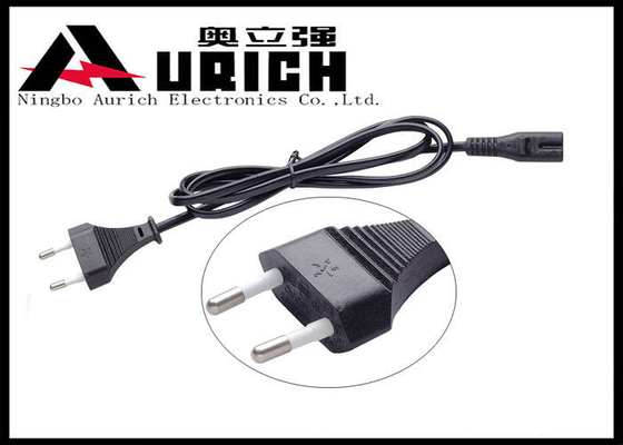 China 2 Pin AC Plug European Power Cord , PVC Insulation European Extension Cable supplier