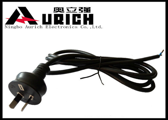China Australia Two Prong Electric Dryer Power Cord SAA Approved 7.5A 250V Black supplier