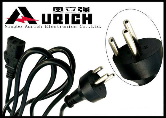 China 3 Pin To IEC 320 C13 Denmark Power Cord , Power Supply Power Cable supplier
