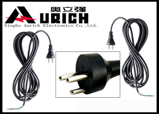 China Denmark 10 Amp Refrigerator Power Cord 3 Prong Stripped Female End Type supplier