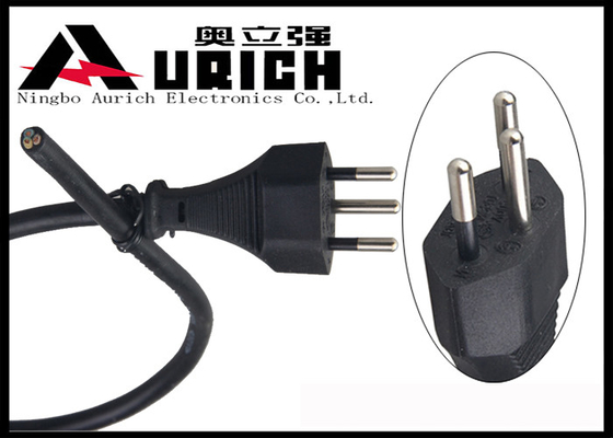China Black Three Prong Switzerland Power Cord For Industrial Equipment 16A 250V supplier