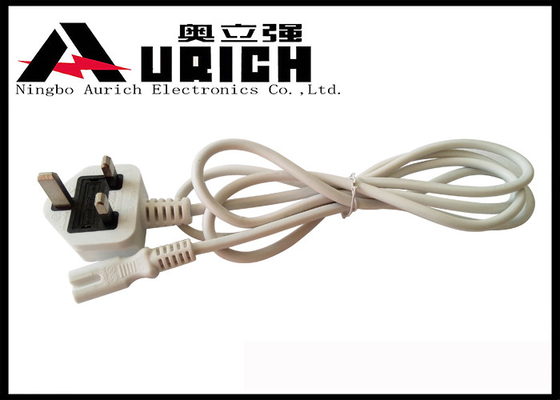 China UK Three Pin Plug AC Lamp Power Cord BS1363/A Certification For Indoor Use supplier