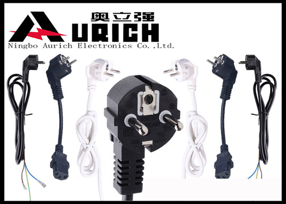 China White / Black 250V 16A Electric Dryer Power Cord Two Prong VDE RoHS Certifications supplier