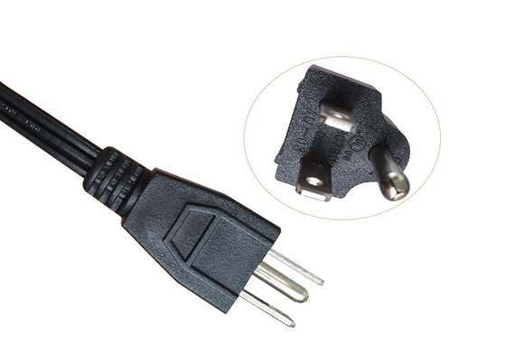 China Ul Retractable Three Prong Ac Power Cord , 16a 125v Ac Power Adapter Cable supplier