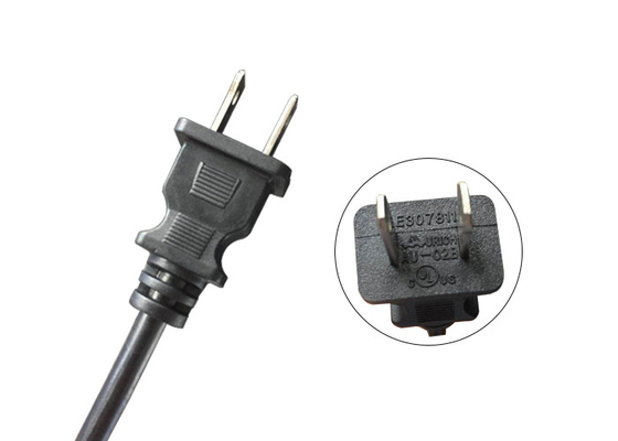 China 125v Ul Approved Power Cord Customized Length With 2pin Electric Plug supplier