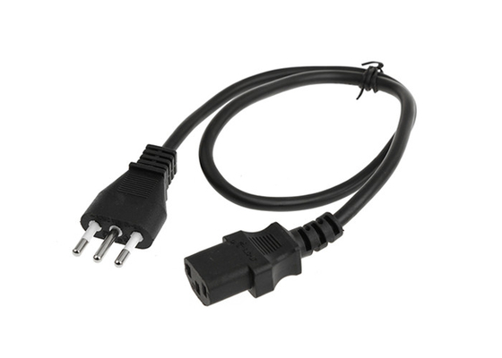 China Italy 3 Prong Power Cord 13a , Ydl-10 / St3 Three Prong Laptop Power Cord supplier