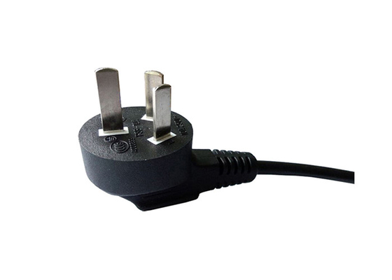 China Customized Colour / Length Ccc Power Cord 10a 250v With 3 Prong Plug supplier