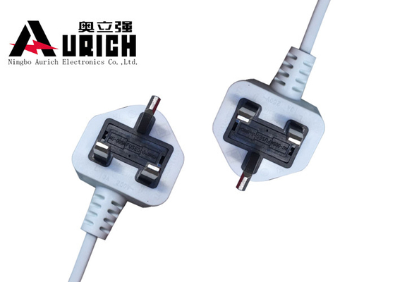 China 10a 3 Prong Computer Power Cord Bs1363 Standard Pvc Material With Oem Service supplier