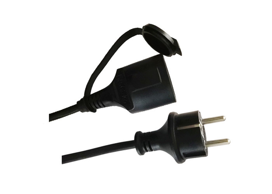 China VDE AC European Power Cord Waterproof 3 Core Rubber Plug Cable For Industry Equipment supplier
