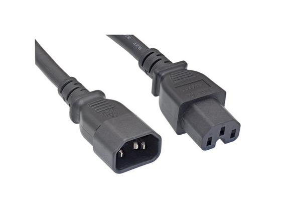 China 10A 250V Computer Extension Cable IEC 60320 C14 to C15 Power Cord for Electric Bicycle supplier