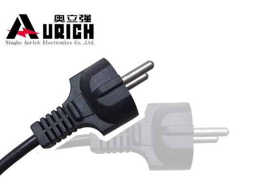 China Outdoor Extension Power Cord European Plug Black Pvc Material Vde Standard supplier