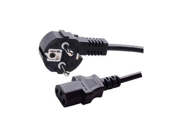 China European Power cables 3pin grounding connecting cord mains plug schuko supplier