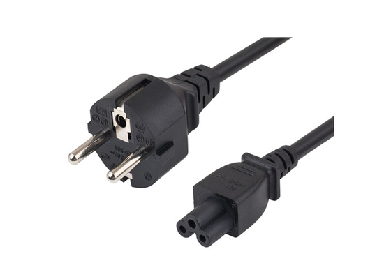 China Electrical Copper AC Plug 3 Prong Power Cord For Desktop Computers European Type supplier