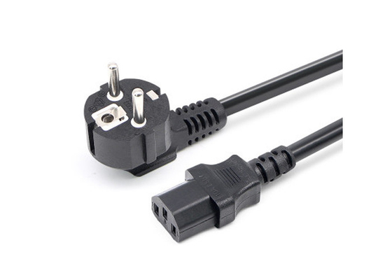 China EU Standard TV Power Cord 2 Prong Plug , Two Pin Appliance Power Cable supplier