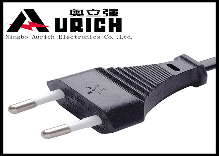 Home Appliance 2 Pin Ac Power Cord Plug 2.5A 250V European Standard