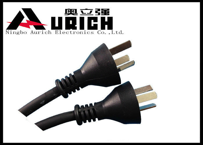 3 Pin Argentina Power Cord Electrical Plug , 10A 250V Three Prong