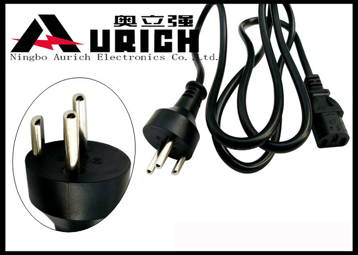 Danish Plug IEC C13 Denmark Power Cord 3 Prong For Computer / Household