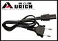 Black Color 2 Pin Brazil Power Cord Rubber Sheathed For Appliance 10A 250V supplier