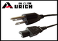Computer 3 Pin AC UL Listed Power Cord , IEC C13 Power Cable American Standard supplier