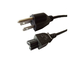 Ul Retractable Three Prong Ac Power Cord , 16a 125v Ac Power Adapter Cable supplier