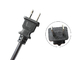 125v Ul Approved Power Cord Customized Length With 2pin Electric Plug supplier