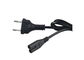 Black Pvc Brazil Power Cable 2pin Plug Retractable Power Cord For Home Appliance supplier