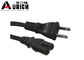 Black PVC AC Japan Power Cord 7A 250V With 2pin Electric Plug supplier