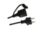 VDE AC European Power Cord Waterproof 3 Core Rubber Plug Cable For Industry Equipment supplier