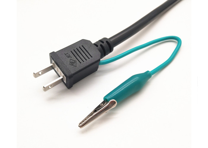 3 Pin AC Japan Power Cord 7A 125V Japan Power Plug With Earth Wire