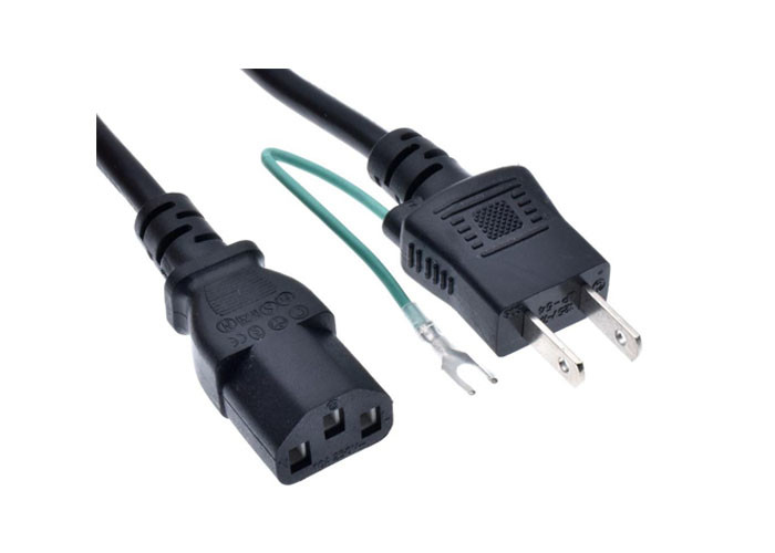 Customized 3 Pin AC Japan Power Cord 7A 125V Japan Power Plug With Earth Wire