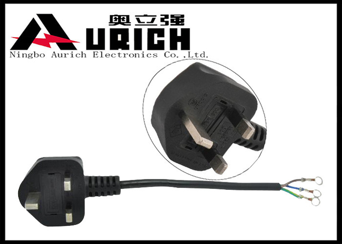 BS Approval Y006 Detachable Power Cord , British Power Cord 250V 2 / 3 Conductor 1