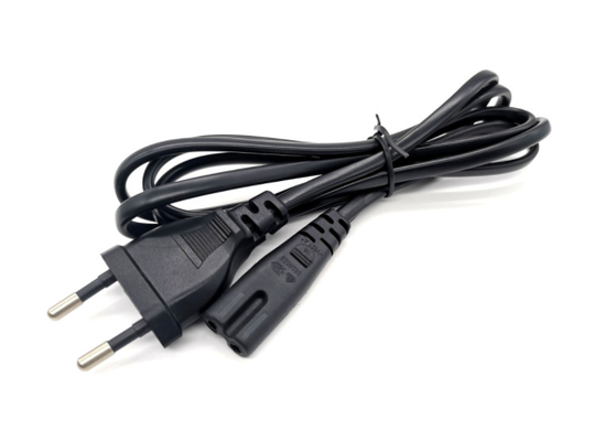 European 2 Pin VDE Power Cord H055VV F 2x0.5mm2 For Computer