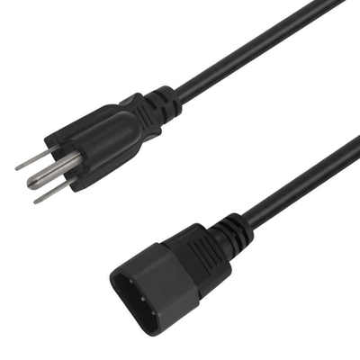 6 Foot UL Approved Power Cord USA Black AC 3 Prong Computer Cable