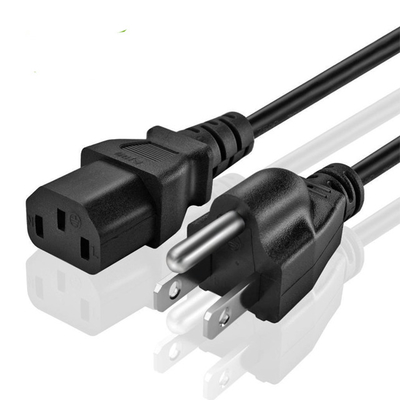 3 Pin US Standard Power Cable IEC C13 PVC Pure copper UL Safety Approved
