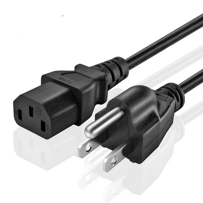 3 Pin US Standard Power Cable IEC C13 PVC Pure copper UL Safety Approved