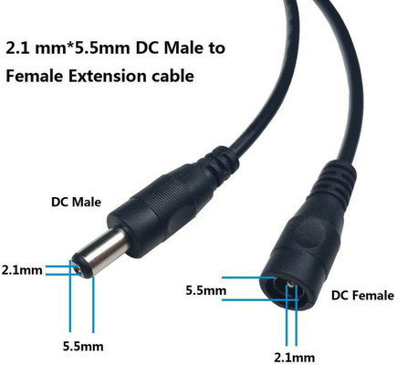 5.5mm X 2.1 mm dC extension lead 12V Power Extension Cable For CCTV Security Cameras