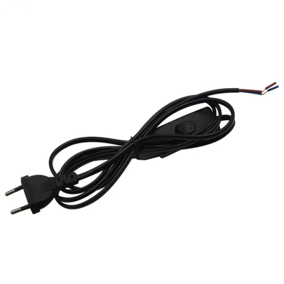 EU Plug Switch Power Cord AC 110V 10A Copper ABS PVC Material